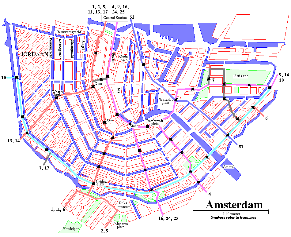 mapa de amsterdam