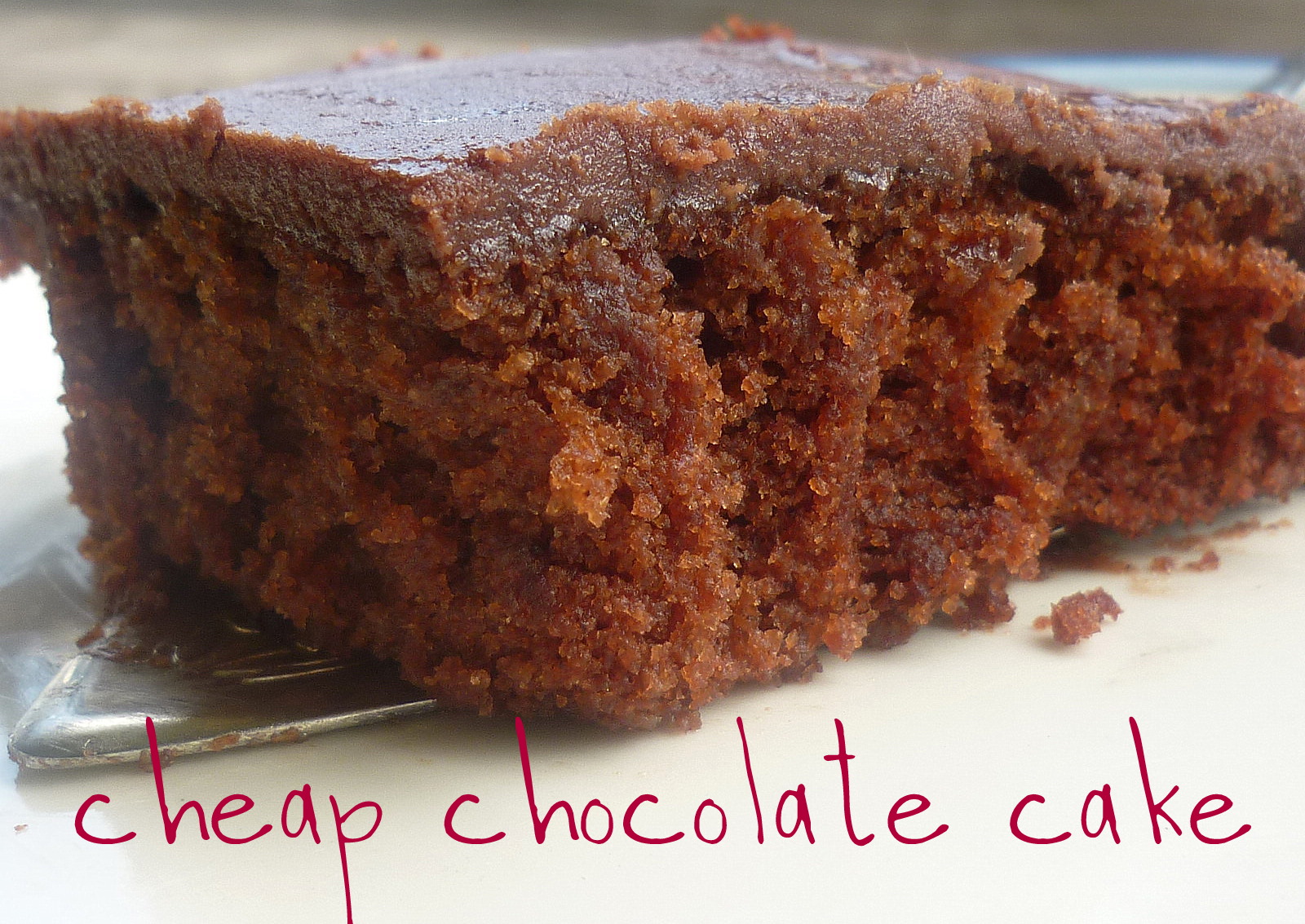 Cheap Chocolate Cake Sprinkled with Flour