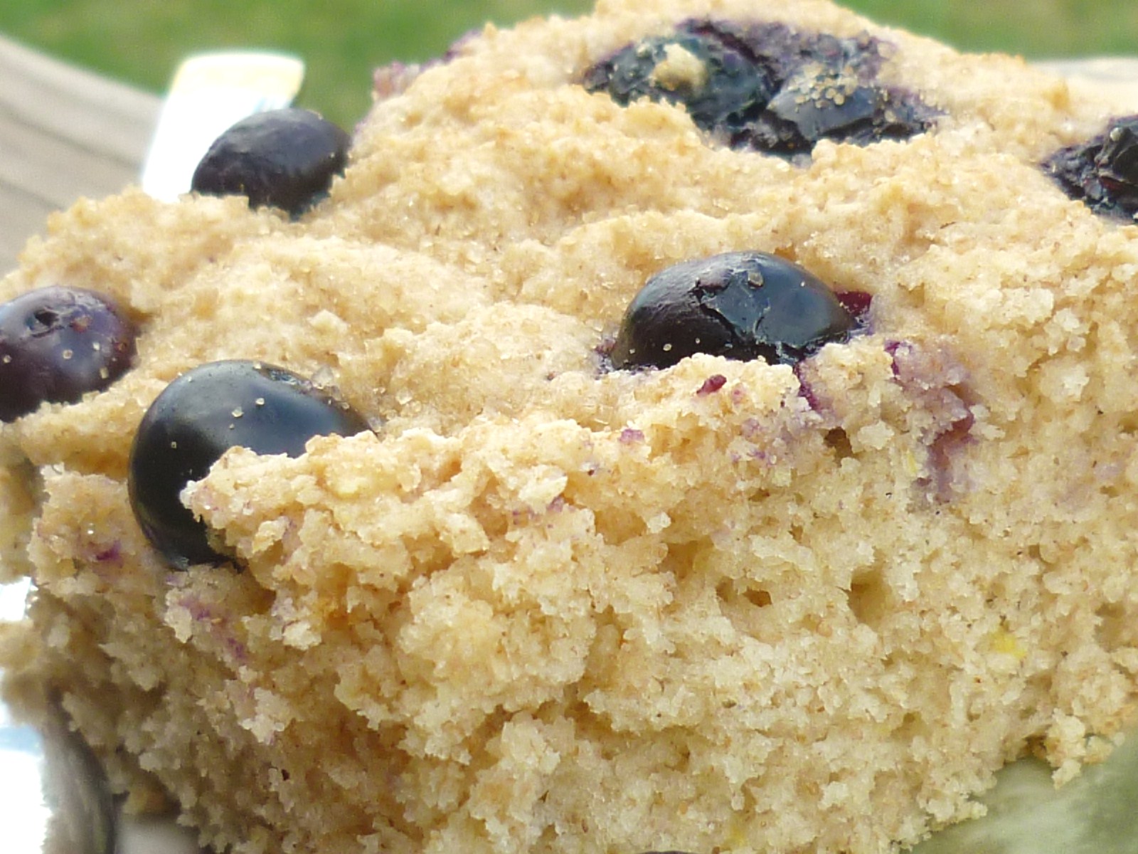 Berry Buttermilk Cake with Whole Grains Sprinkled with Flour