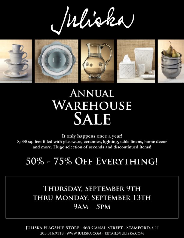 The Stamford Wife Juliska Annual Warehouse Sale!