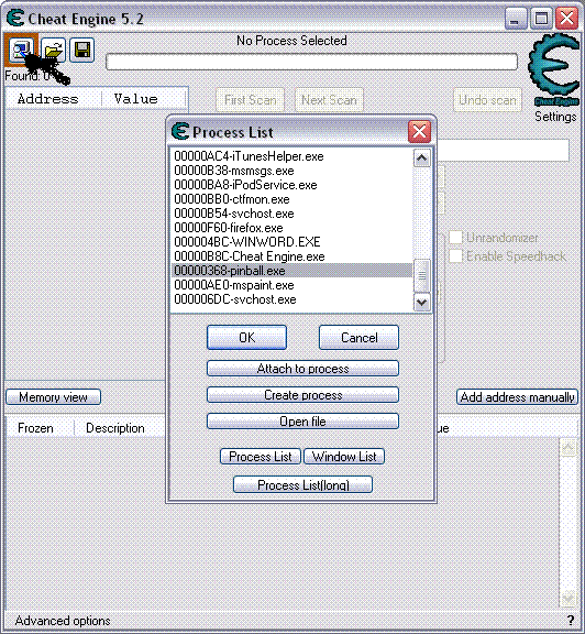 fist open cheat engine