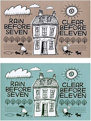 Screenprint - Rain before seven...