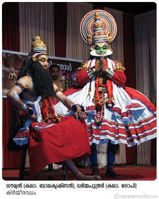 KirmeeraVadham: Kalamandalam Balakrishnan(Dhaumyan), Kalamandalam Gopi(Dharmaputhrar) KirmeeraVadham: Kalamandalam Balakrishnan(Dhaumyan), Kalamandalam Gopi(Dharmaputhrar)