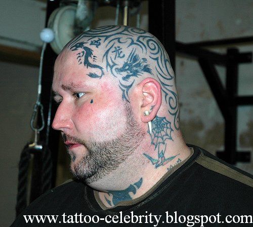Top Tattoos Celebrity: Head Tattoo Designs