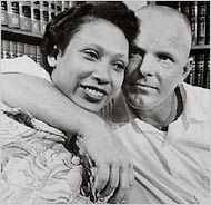 Mildred Loving, a black woman whose anger over being banished from Virginia for marrying a white man led to a landmark Supreme Court ruling overturning state miscegenation laws, died on May 2 at her home in Central Point, Va. She was 68. -NYT