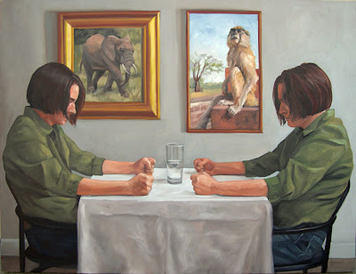 Painting Glasses of Water: 4 glasses of water. Painting Glasses of Water: