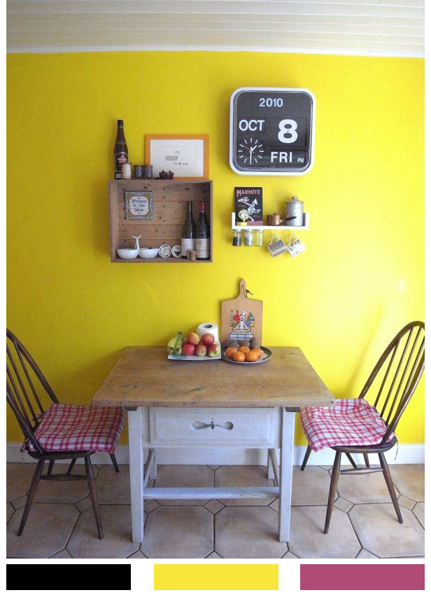 Bright.Bazaar: Yellow Kitchen With A Rustic Twist