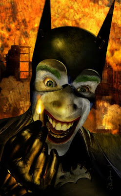 Costumes within costumes. He's actually NOT Batman: He's the Joker dressed as Batman. BUT he's actually not the Joker. He's really Bruce Wayne dressed as the Joker dressed as Batman. Sounds like an idea Grant Morrison would like Joker as Batman