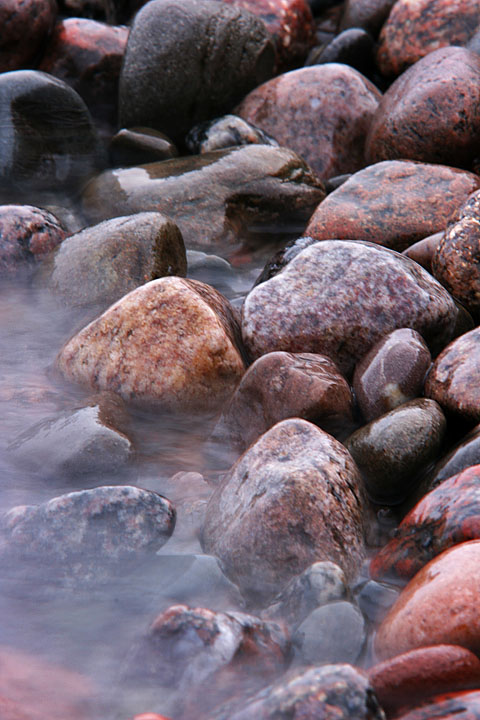 Stenar, vatten. Vättern, Vätterstranden