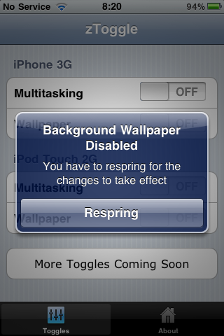 ztoggle pic Enable Multi tasking and Background Wallpaper on a Jailbroken