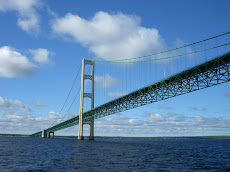 Cruising below the Mackinac Bridge