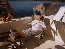 Mom relaxing on the stern deck