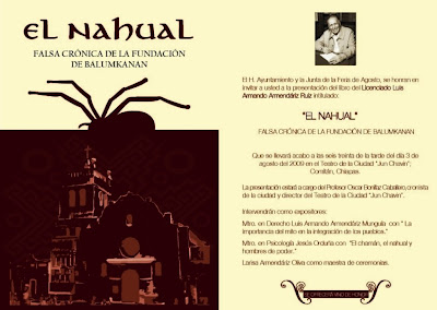 PRESENTACION DEL LIBRO “EL NAHUAL”