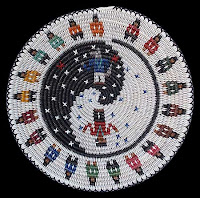 Coyote Placing the Stars Navajo Basket by Peggy Black