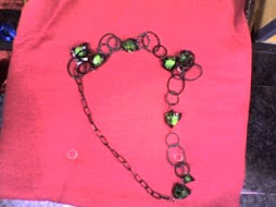 Collar verde con pendientes haciendo juego pvp 18€