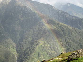 There was a rainbow after the rain and hail