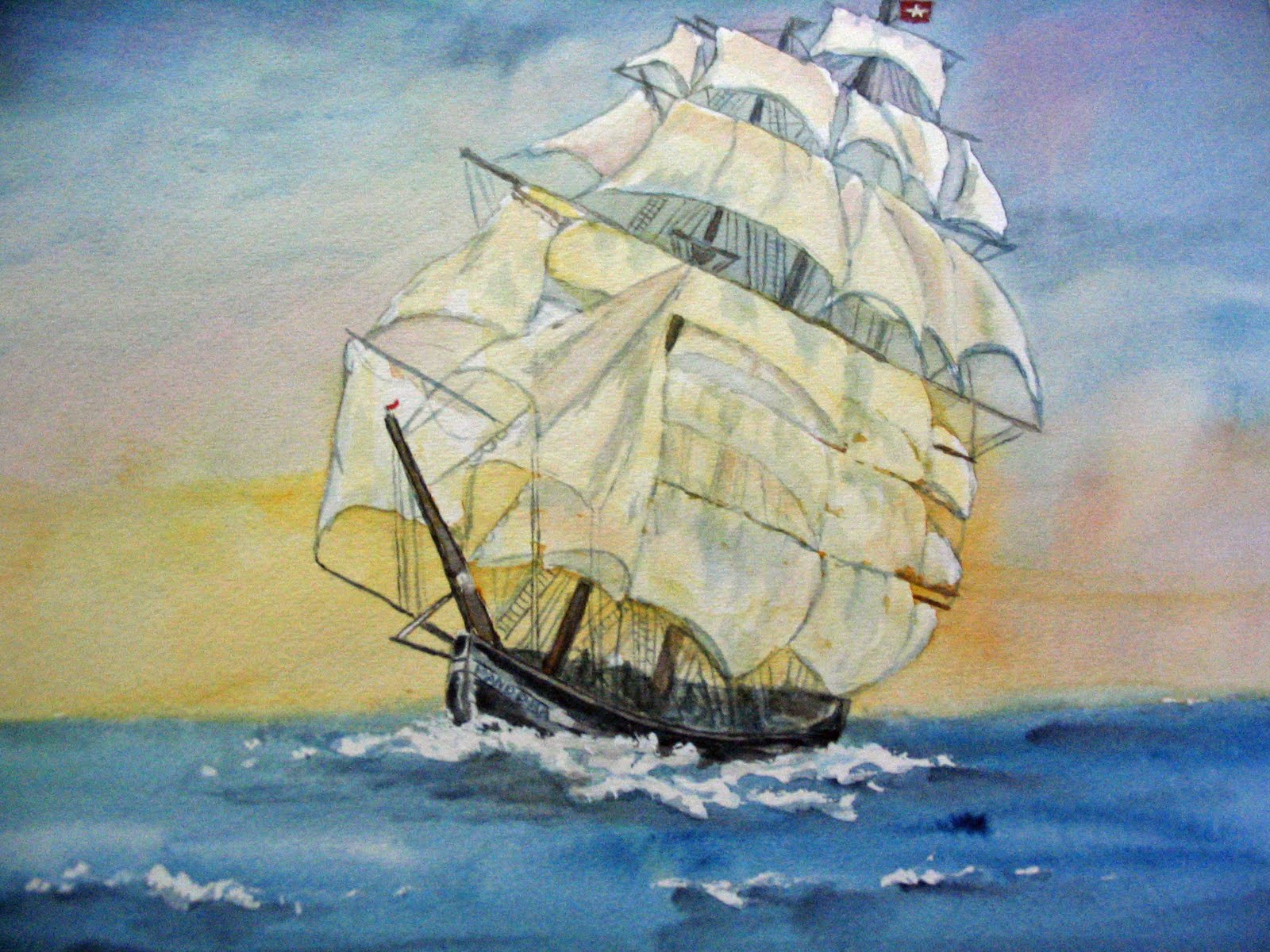 clipper ship painting