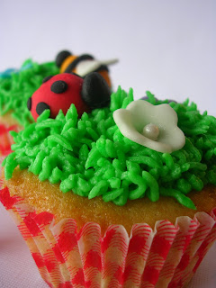 ladybug and bee fondant
