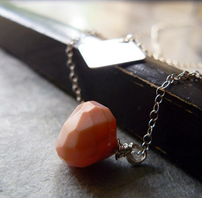 pink opal necklace