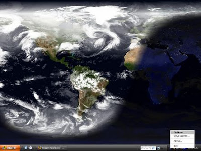 La tierra en vivo desde tu escritorio Desktop+Earth