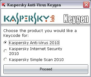 Keygen falso de Kaspersky