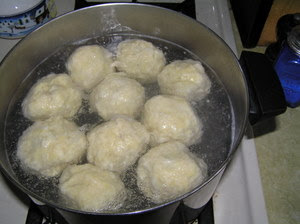 Here are the plum dumplings in