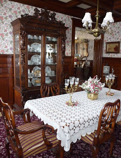 victorian interiors dining 1900 anne queen mansion decor rooms built houses era interior furniture restored homes mansions smethport cottage horace