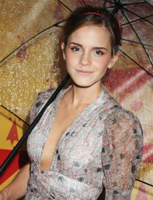 Emma Watson Gets Wet at the London Premiere of Harry Potter and the 