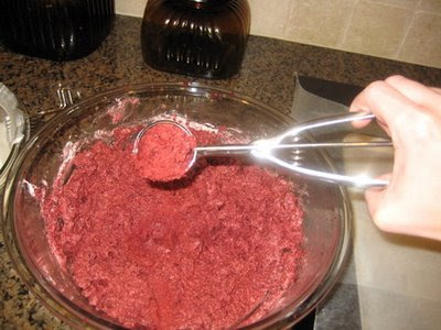 Cake Balls Recipe. scooper to