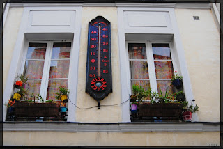 thermomètre, paris, rue, ancien