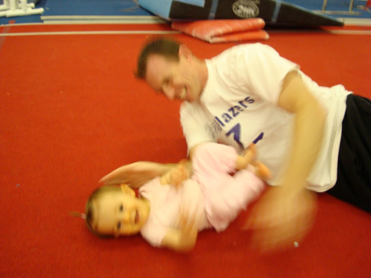 Me & Daddy were wrestiling on the big floor!