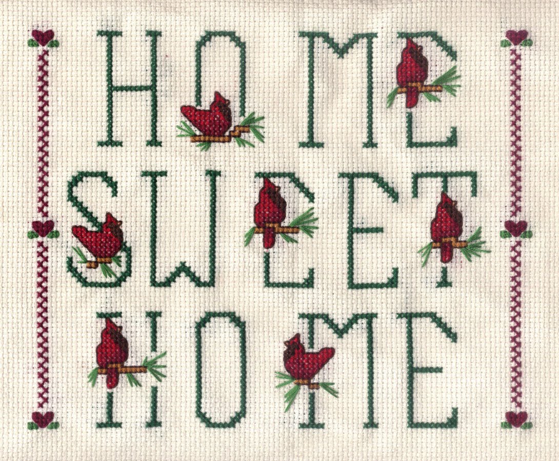 Ribbons, Lace and Buttons: CROSSSTITCH: Home Sweet Home Ribbons, Lace and Buttons: CROSSSTITCH: Home Sweet Home