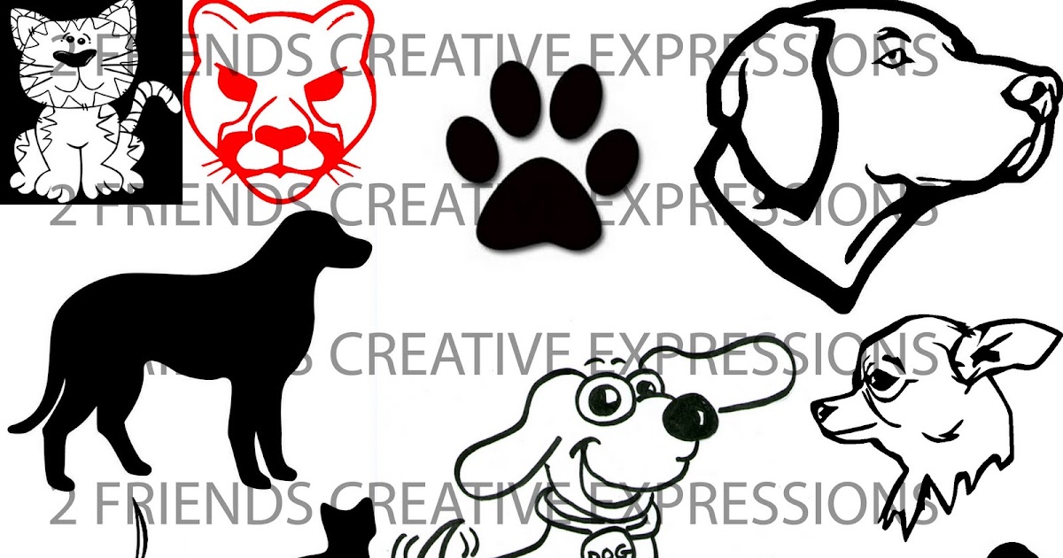 2 Friends Creative Expressions: Dog and Cat SVG Pack Intro price 1.00!!!!!