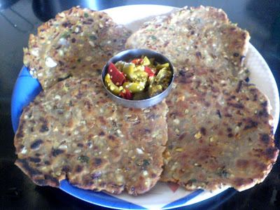 Cabbage and Sunflower Seed Parathas