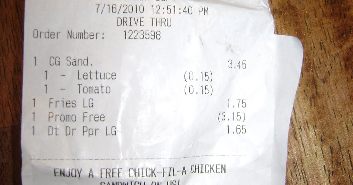 katy couponers Another tip READ your receipts! FREE Chick Fil A