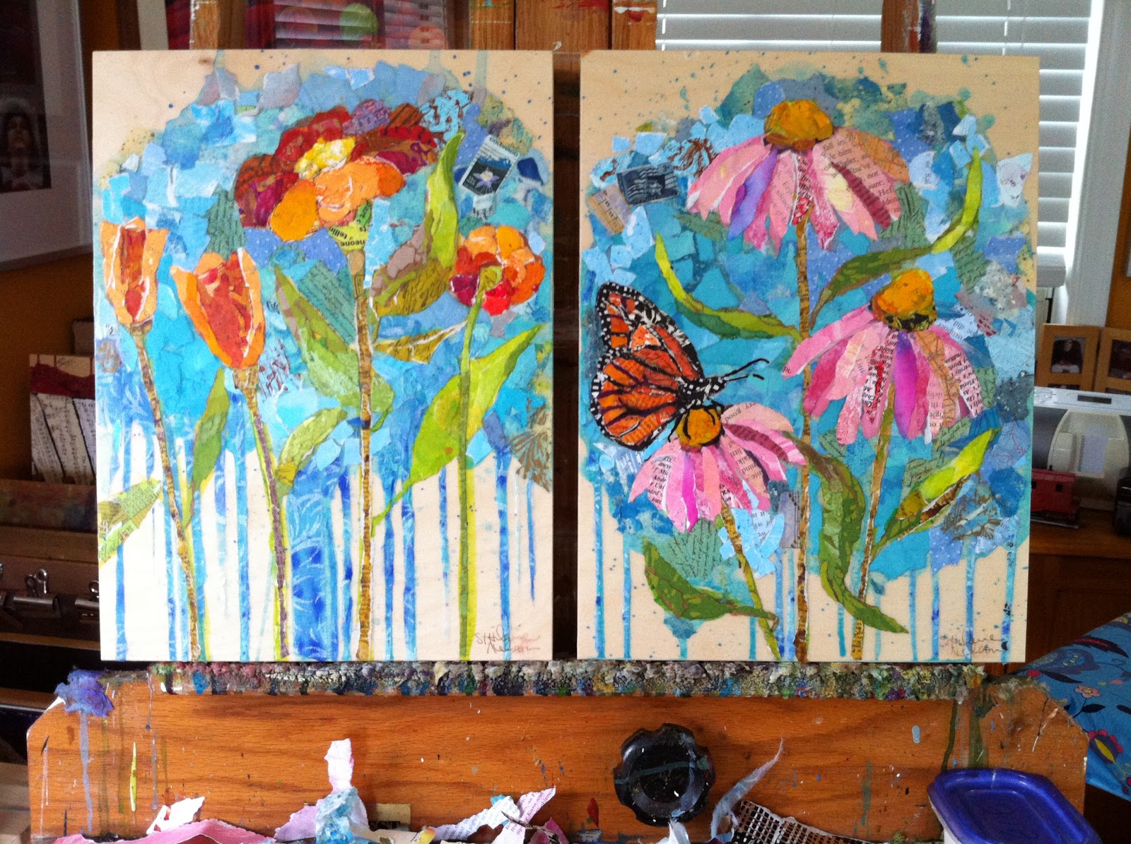 Paper Paintings Blooms, for Pier One Imports