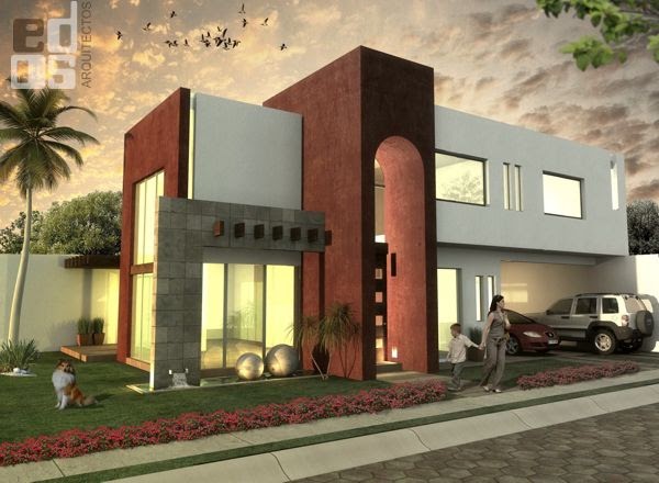 Edos Arquitectos: Fachada casa habitacion