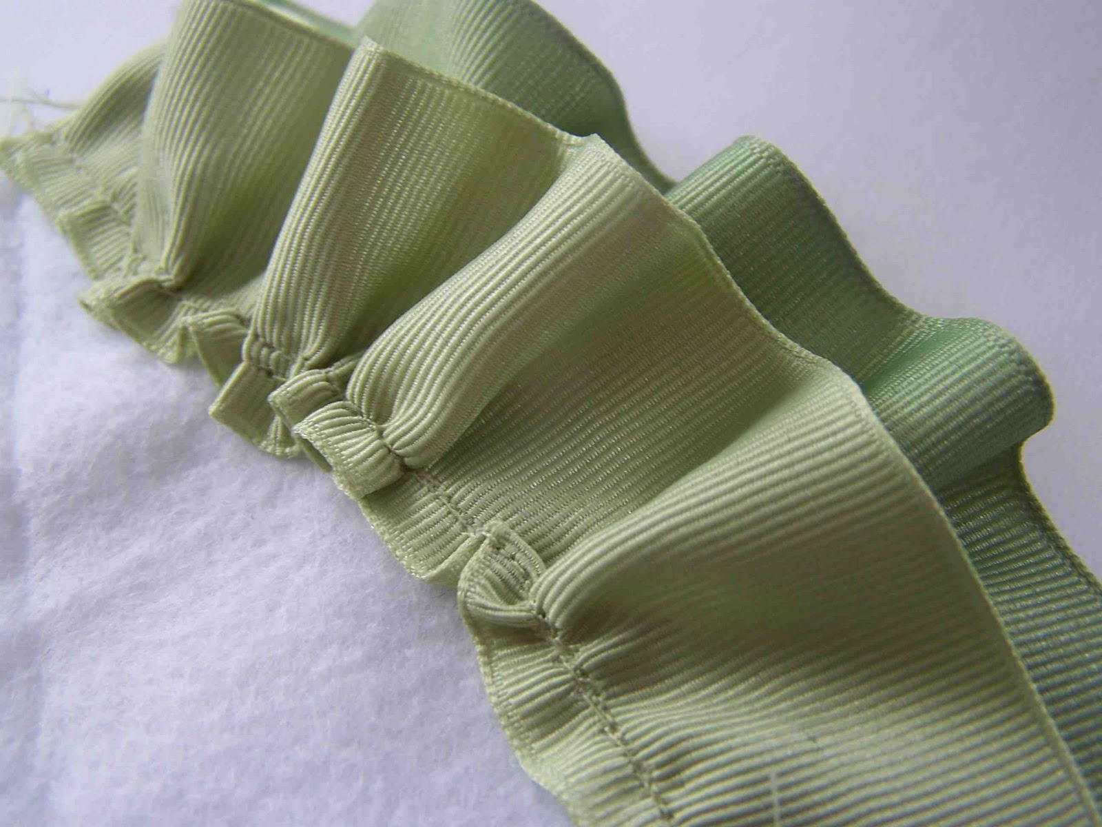 Made by Me. Shared with you. Ruffled Ribbon Christmas Tree Applique