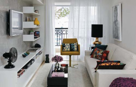 Una sala de estar hermosa small apartment modern interior design 1 Mejorar el espacio Accesorios interiores para apartamentos pequeños