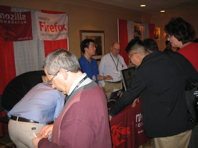 Crowded booth