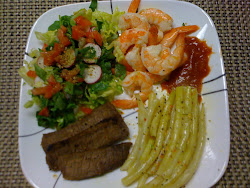 Surf and Turf: 3 oz. Shrimp Cocktail and 3 oz. London Broil