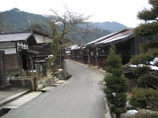 Tsumago traditional red-cypress buildings