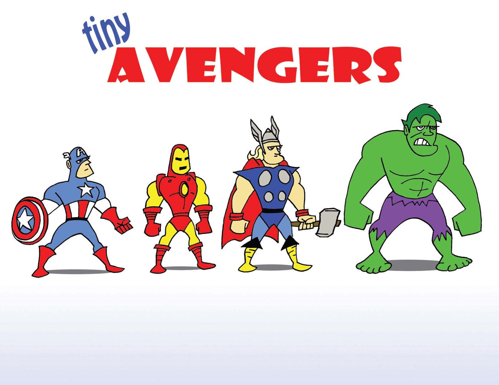 Superheroes Cartoon Drawing