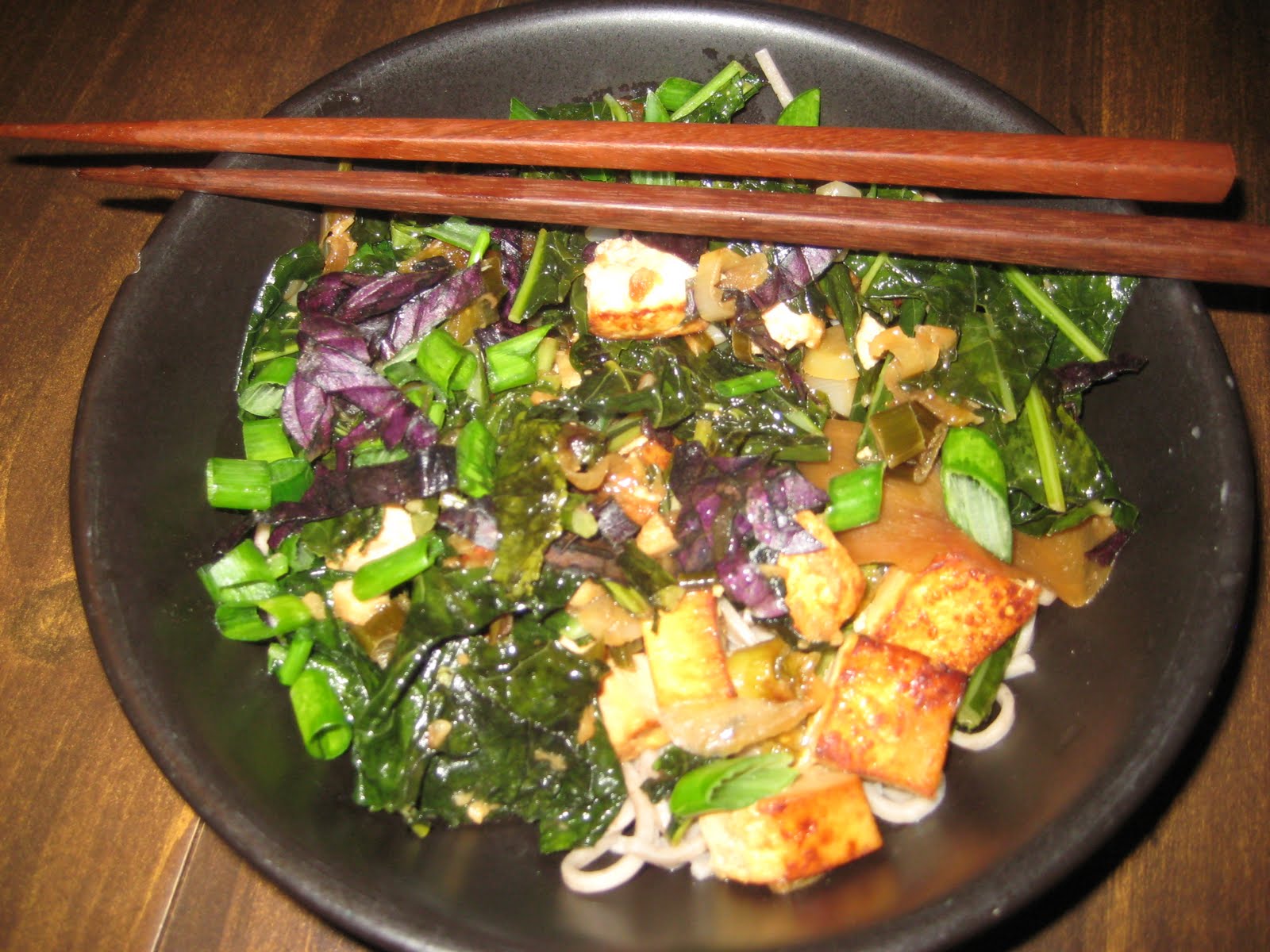 Shoots and Platters Celebrate Good Kale Tofu Stir Fry