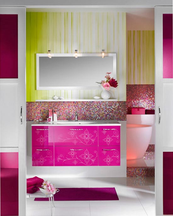 Interiors Girly Bathroom Furniture Design from Delpha