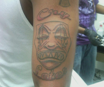 smile now cry later tattoo. laugh now cry later tattoo