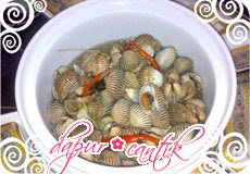 kerang rebus sambal kecap pedas dapur cantik