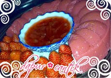 puding stroberi ganda dapur cantik