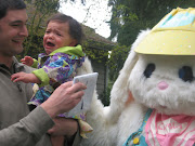 I can't get over how cute our big girl is sitting on the Easter Bunny's lap. easter bunny
