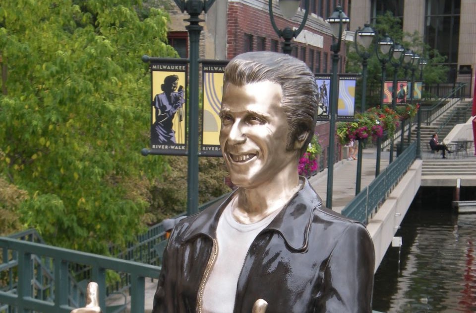 the pleasure is back The Bronze Fonz Brings Joy to Milwaukee